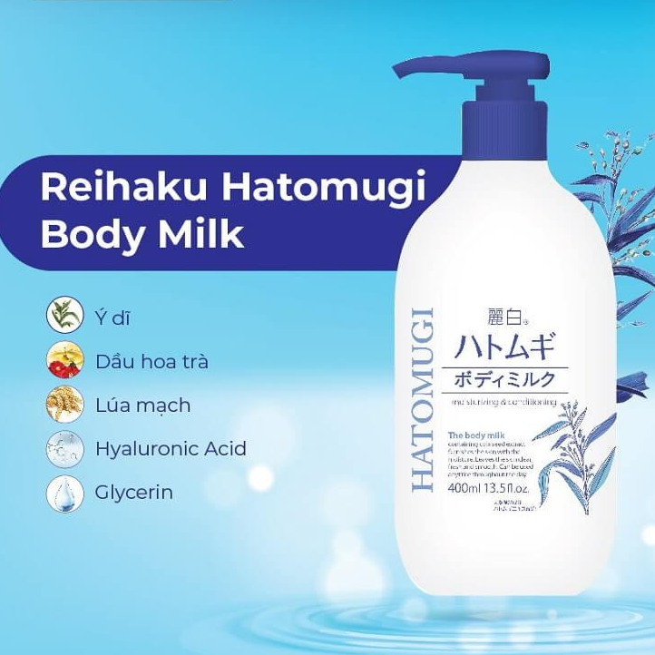 Sữa Dưỡng Thể Ban Đêm Hatomugi The Body Milk Hạt Ý Dĩ Nhật Bản