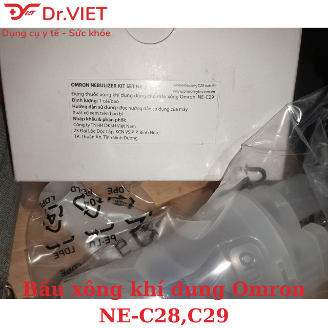 Bầu xông khí dung Omron Các loại Chính hãng -Phụ kiện Dùng cho máy xông mũi họng Omron NE-C28,C29,C30, cho mọi đối tượng