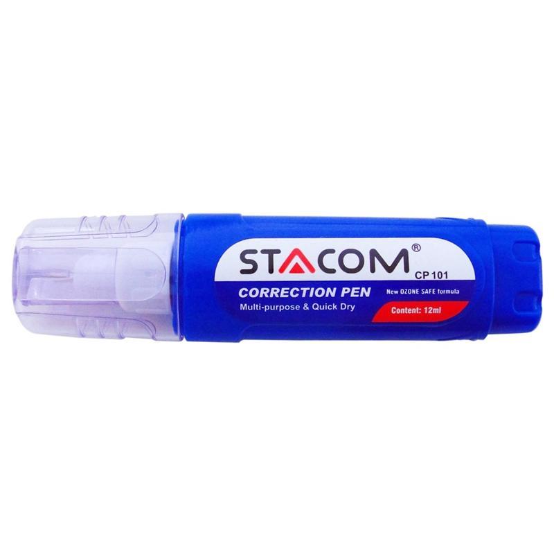 Bút Xóa Thân Dẹp 12 ml - Stacom CP101 - Xanh Dương