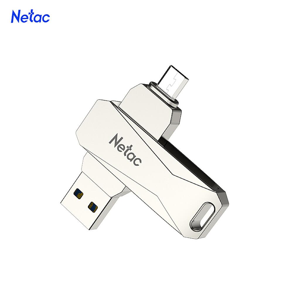 Ổ đĩa flash Plug & Play Netac U381 64GB Micro USB + USB Double Interface cho điện thoại di động mở rộng bộ nhớ U Disk