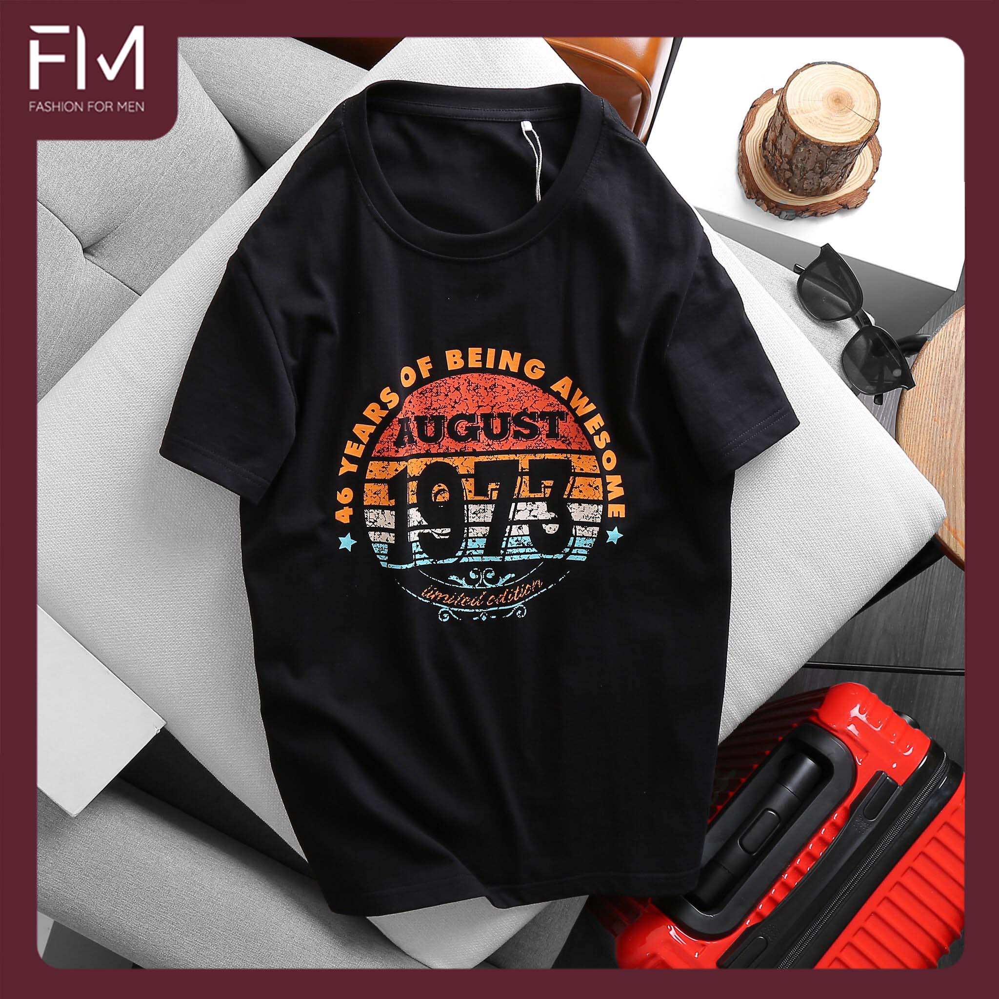 Áo Thun Cotton Nam Cổ Tròn Form Rộng In Hình Cá Tính, Trẻ Trung - FORMEN SHOP - FMPS168