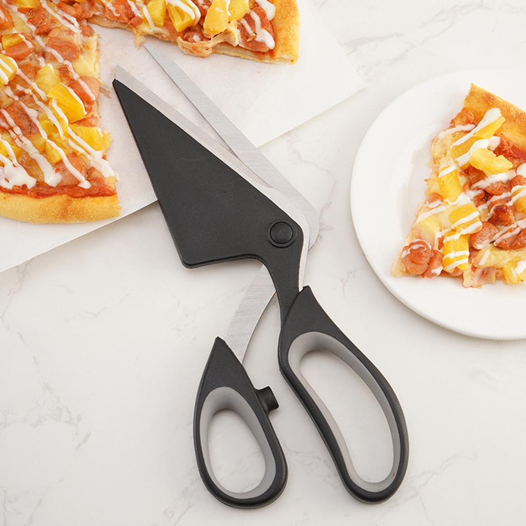 3X 2 in 1 Pizza Shovel Scissors Waterproof Removable Board Spatula Sharp