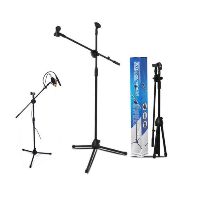 Chân đế kẹp micro BOM MIC STAND, giá đỡ mic đứng phòng thu, sân khấu chuyển nghiệp