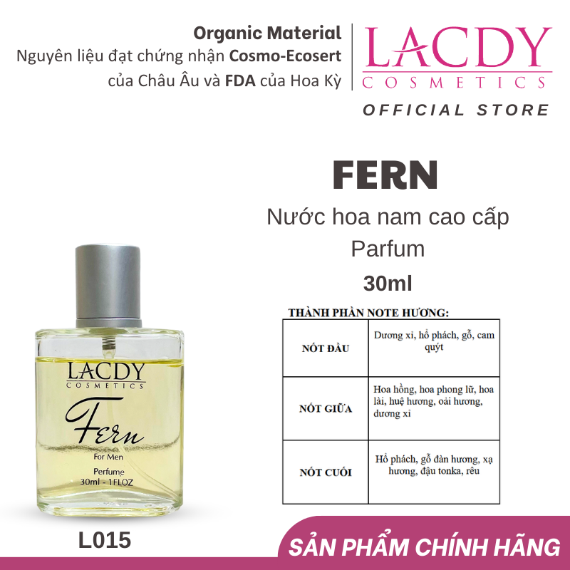 Nước hoa nam hương Dương Xỉ Fern L015 (30ml)