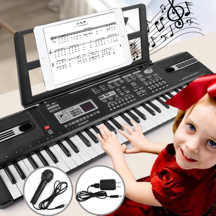 Đồ Chơi Đàn Piano Có Micro Sạc Đa Dạng Bài Hát Và Giai Điệu, Âm Thanh Chất Lượng, Cho Bé Tập Đàn Hát Làm Ca Sĩ