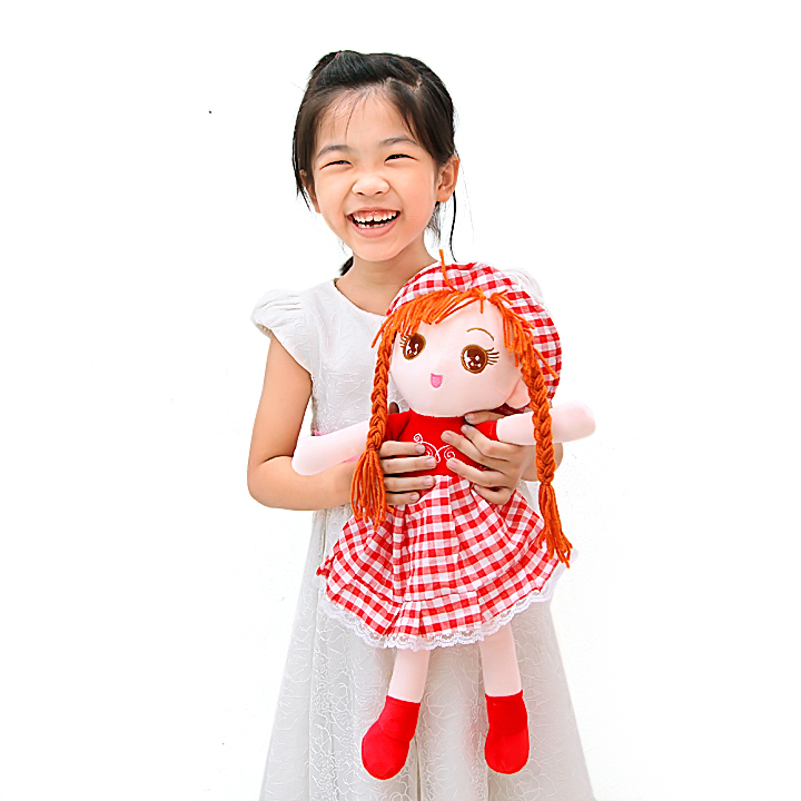 Gấu bông búp bê váy kẻ xinh xắn size 50cm Gấu Bông Sóc Nhí