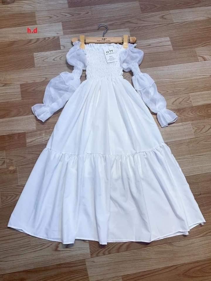 Váy tay voan trễ vai siêu hot dành cho các tiểu thư