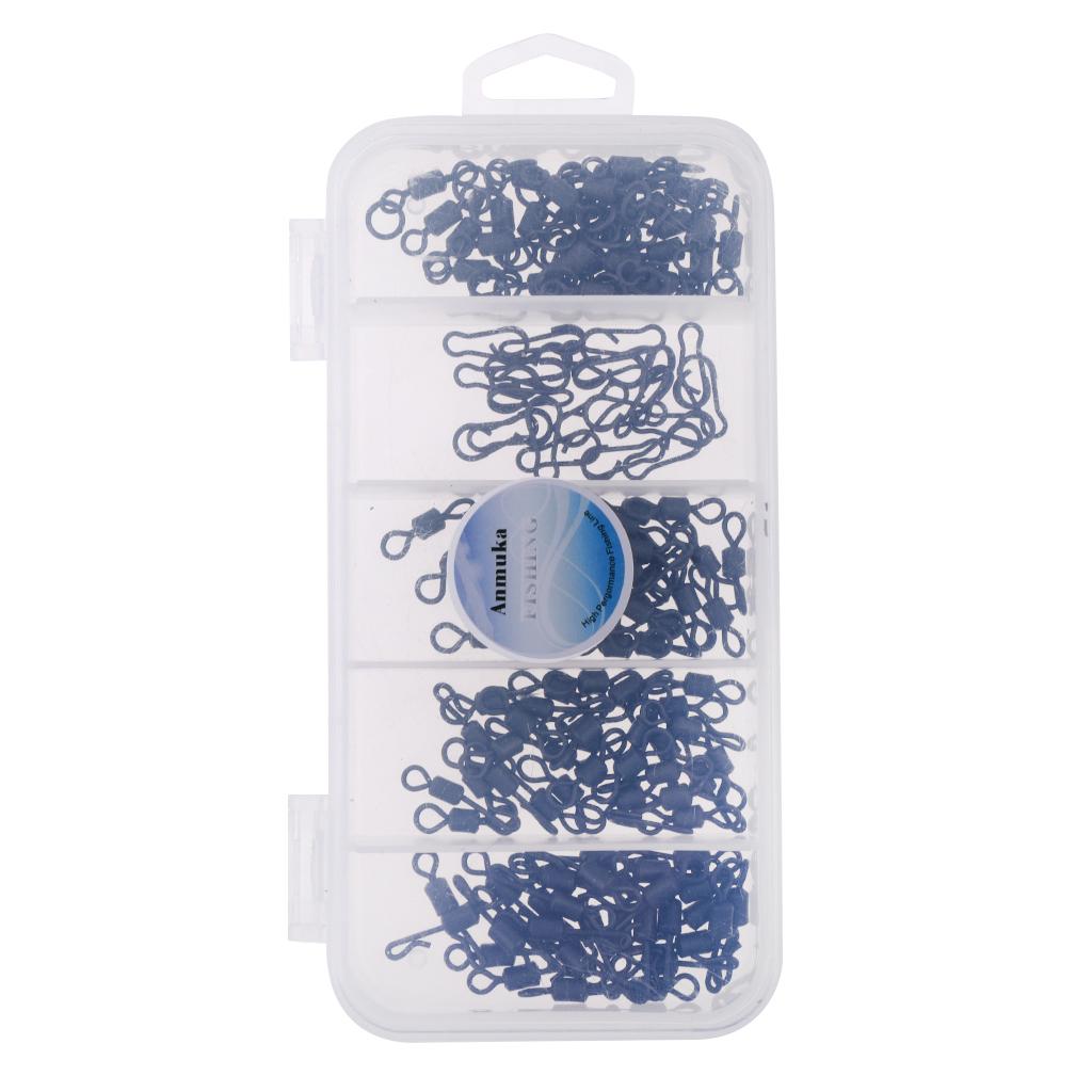 150pc Fishing Swivel Snap Connector Quick Change Swivel Tackle Set