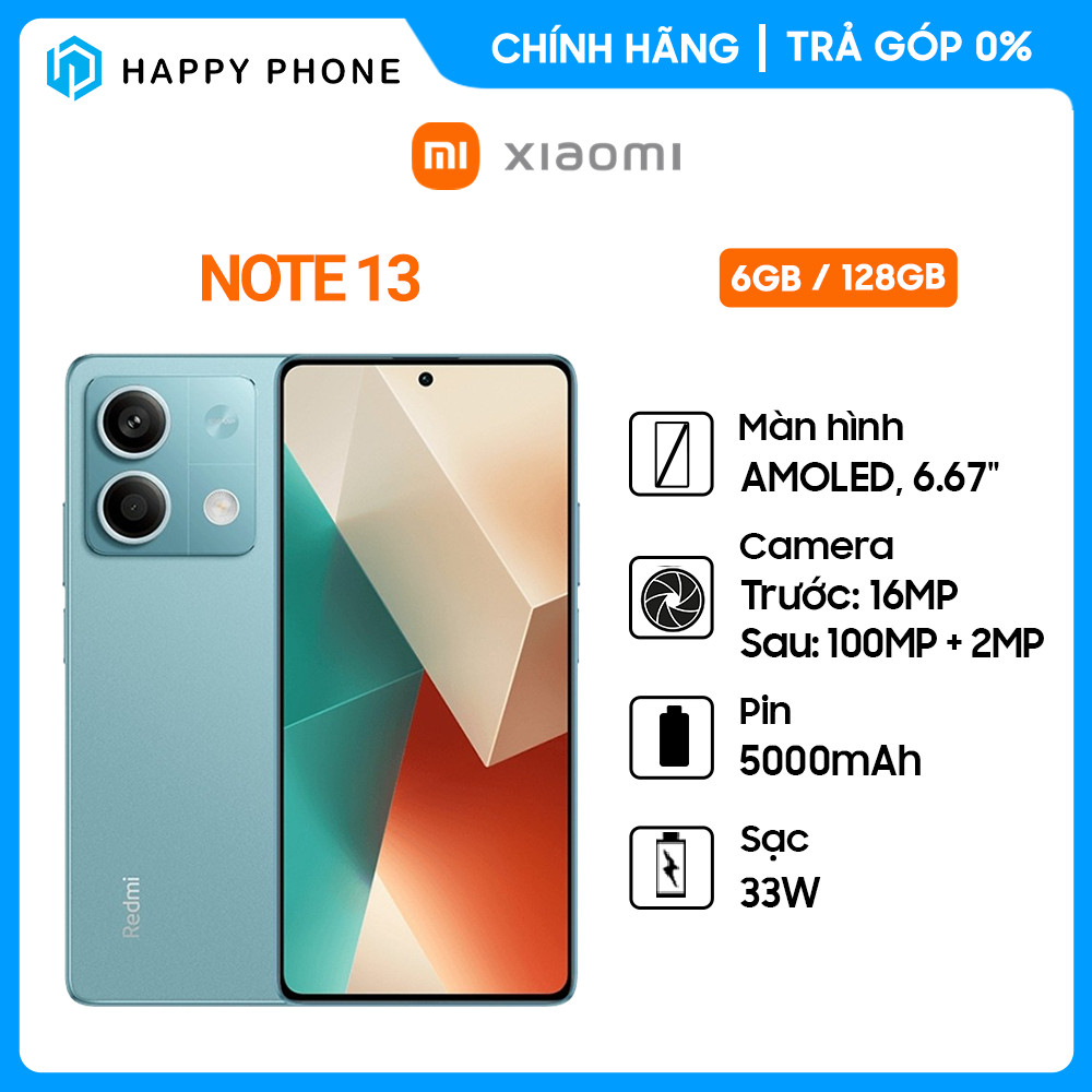 Điện Thoại Xiaomi Redmi Note 13 6GB-128GB - Hàng chính hãng