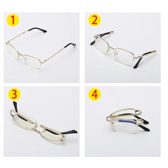Kính lão thị viễn thị gập gọn có bao đeo hông sẵn độ nam nữ gập gọn cực sang KVT15UNIQUI