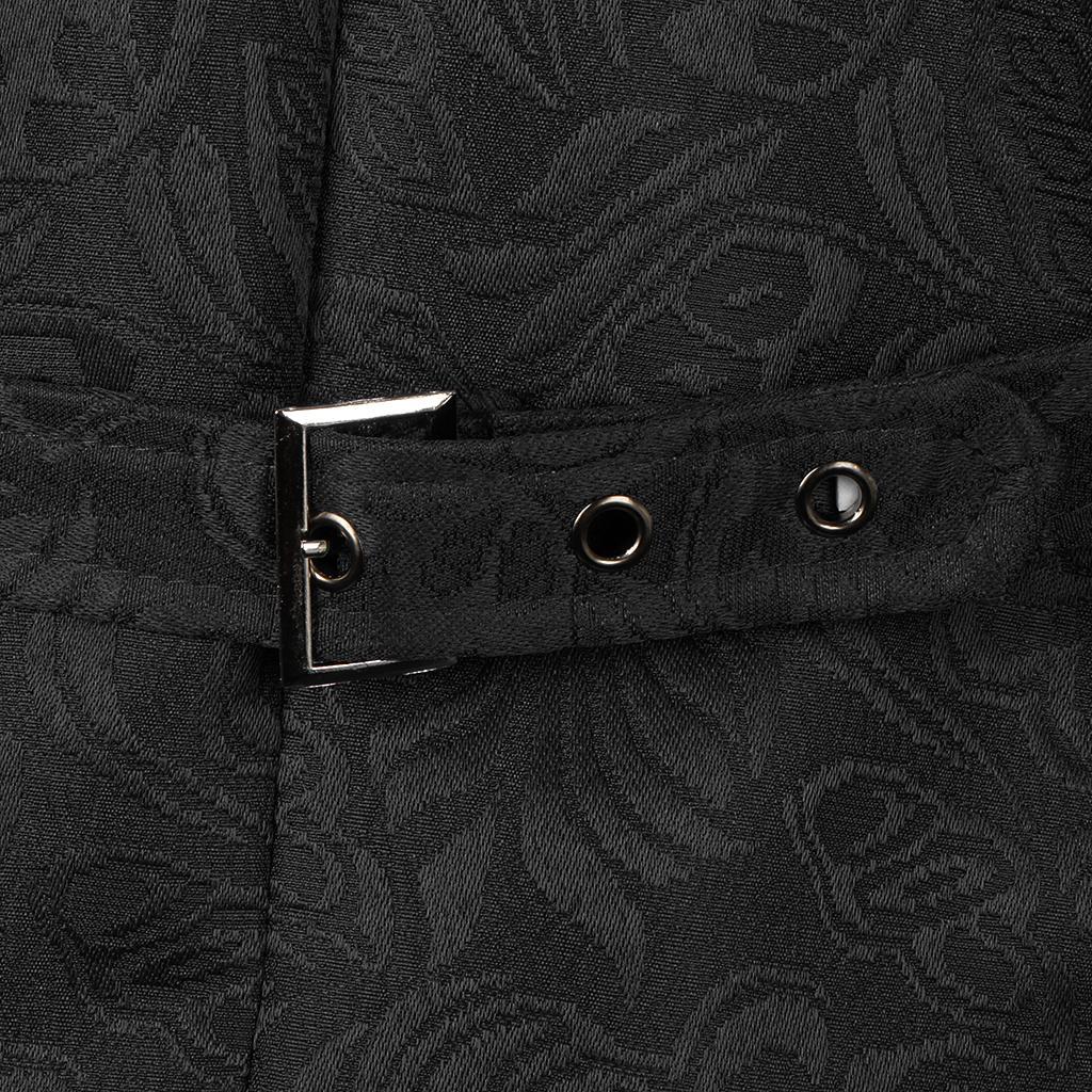 Men's Medieval Jacquard Waistcoat Steampunk Slim Fit Dress Vest