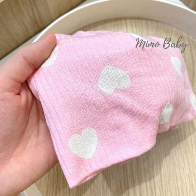 Mũ turban đính nơ màu hồng tươi cho bé gái 6-10kg MTB86 Mimo Baby