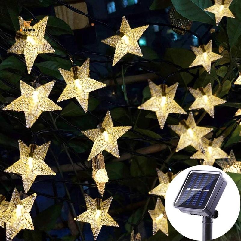 5m dây đèn led 20 bóng hình ngôi sao trang trí cây thông giáng sinh