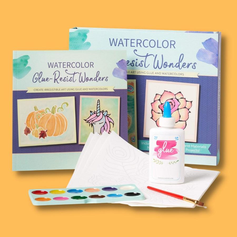 Watercolor Glue-Resist Wonders