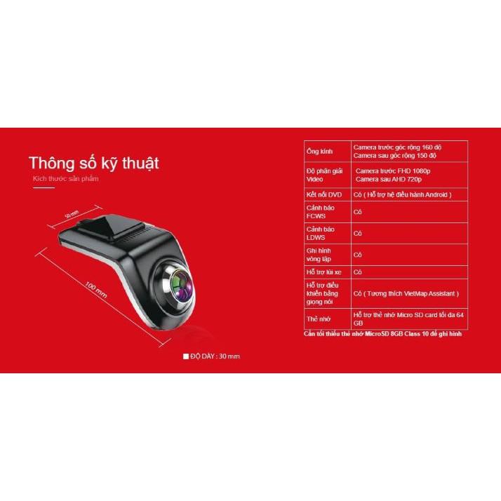 CAMERA HÀNH TRÌNH VIETMAP V5 KẾT NỐI DVD ANDROID