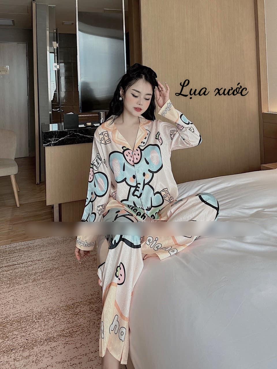 Đồ bộ lụa xước thiết kế