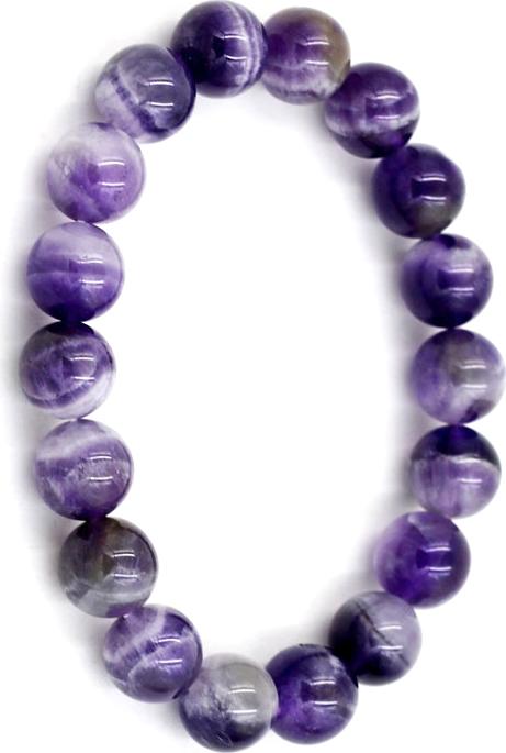 Vòng tay chuỗi hạt thạch anh tím than 12 ly 18 hạt