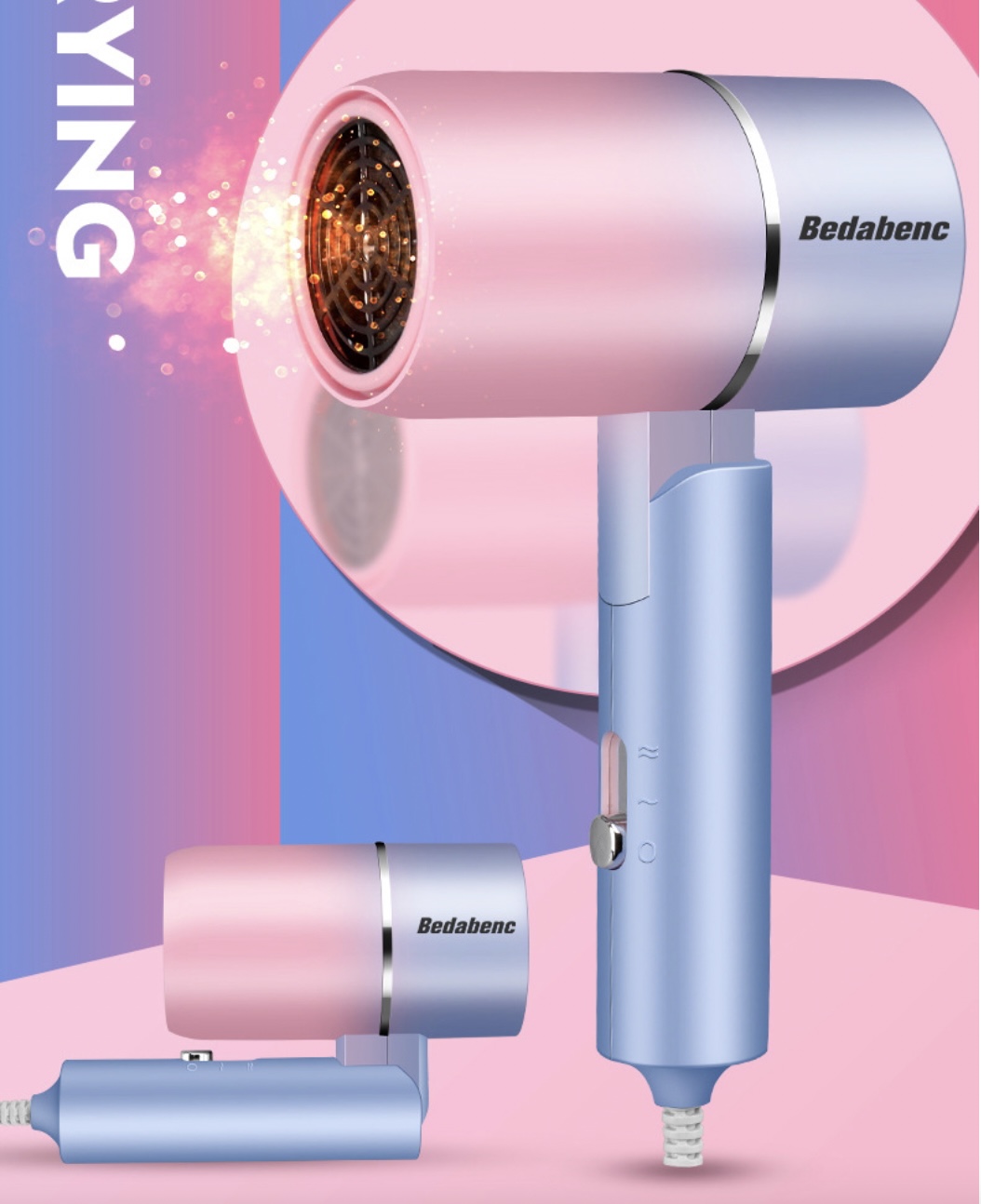 Máy sấy tóc xếp gọn đi du lịch độ ồn thấp 2-A12-L1-722-2021