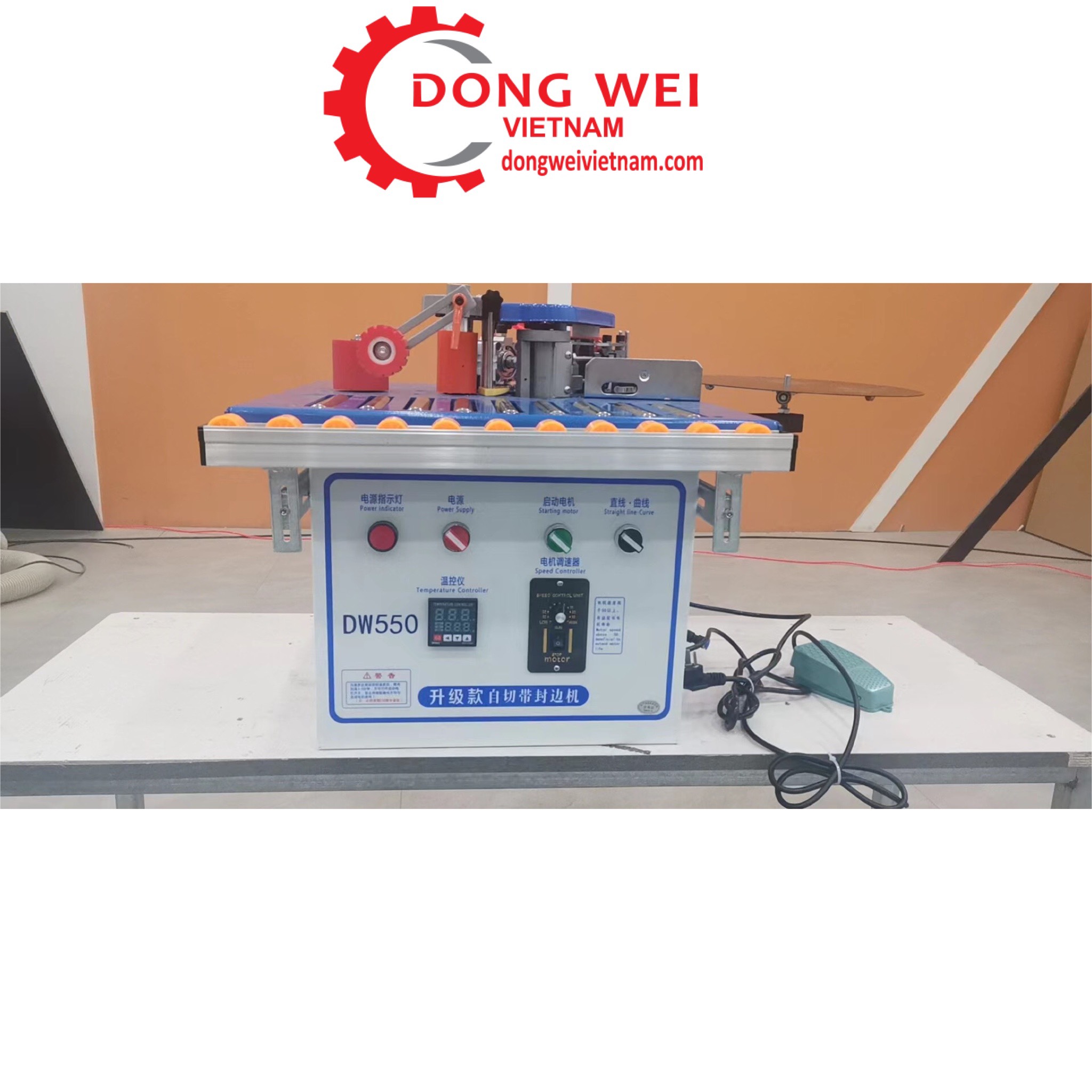 Máy dán cạnh mini st500 tặng kèm dao gọt chỉ và keo