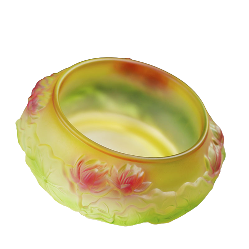 Lư Hương Lưu Ly Hoa Sen Nổi Rất Đẹp,Lư Tụ Thuỷ(đường kính 16.9cm