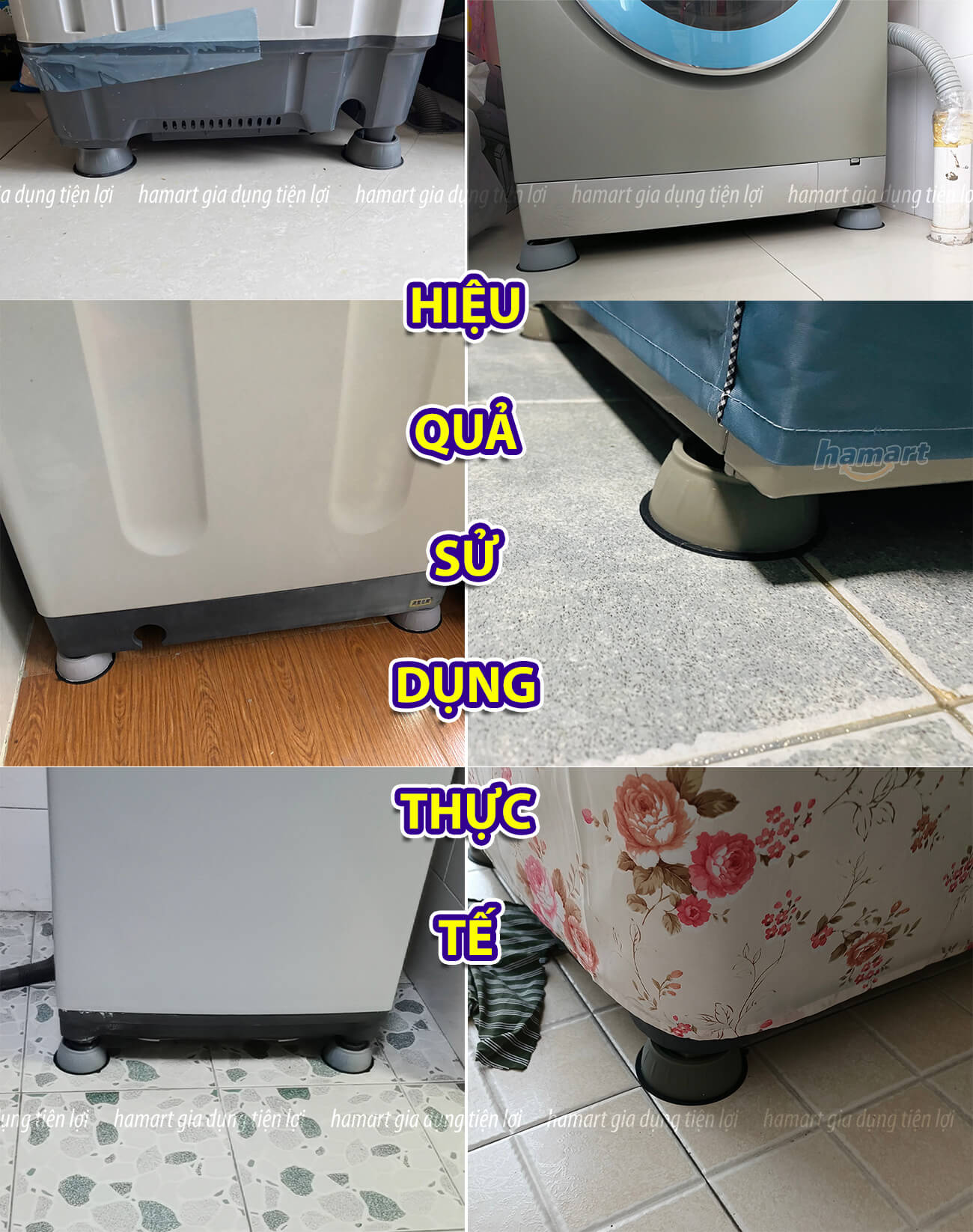 COMBO 4 Đế Kê Chân Máy Giặt Chống Rung Chống Ồn TPU Chân Kê Tủ Lạnh Nội Thất Chịu Tải Lớn Tiện Lợi