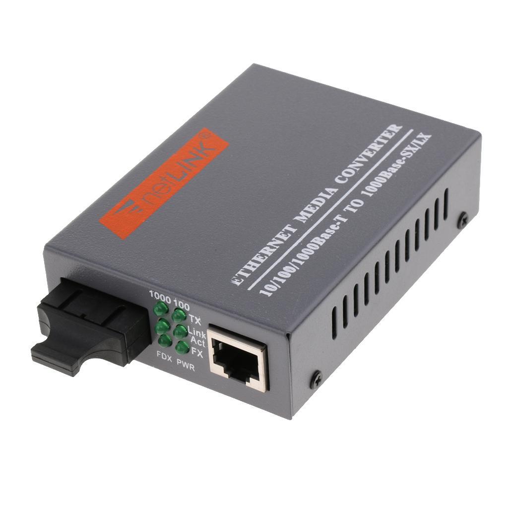 Premium Fiber Optical Media Converter SC Dual Fiber Single Mode 1000Mbps
