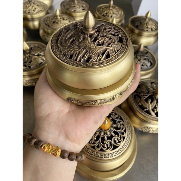Bộ Lư xông trầm hương bằng đồng