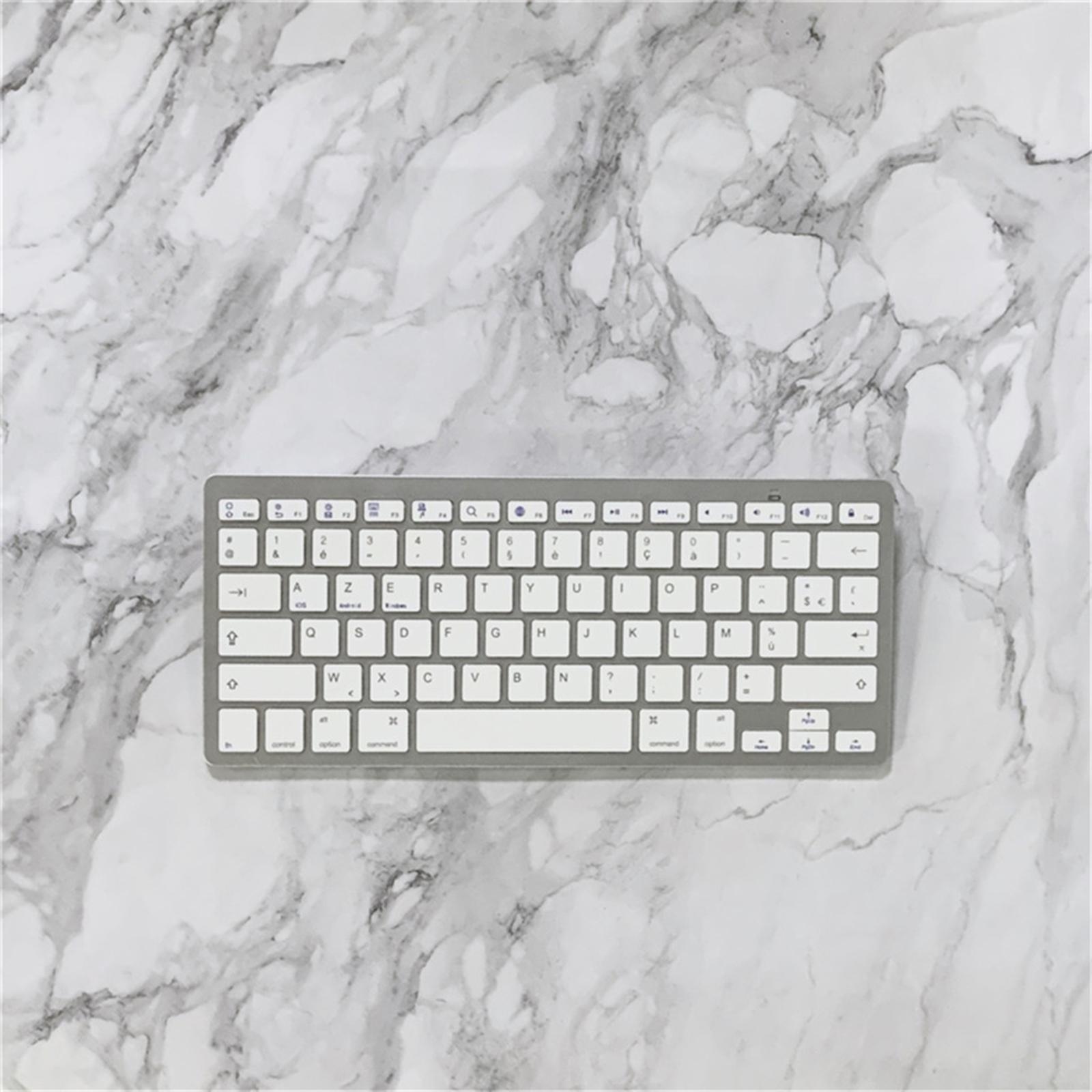 UltraThin 78 Key Wireless Bluetooth Keyboard French for IOS/Android/Windows