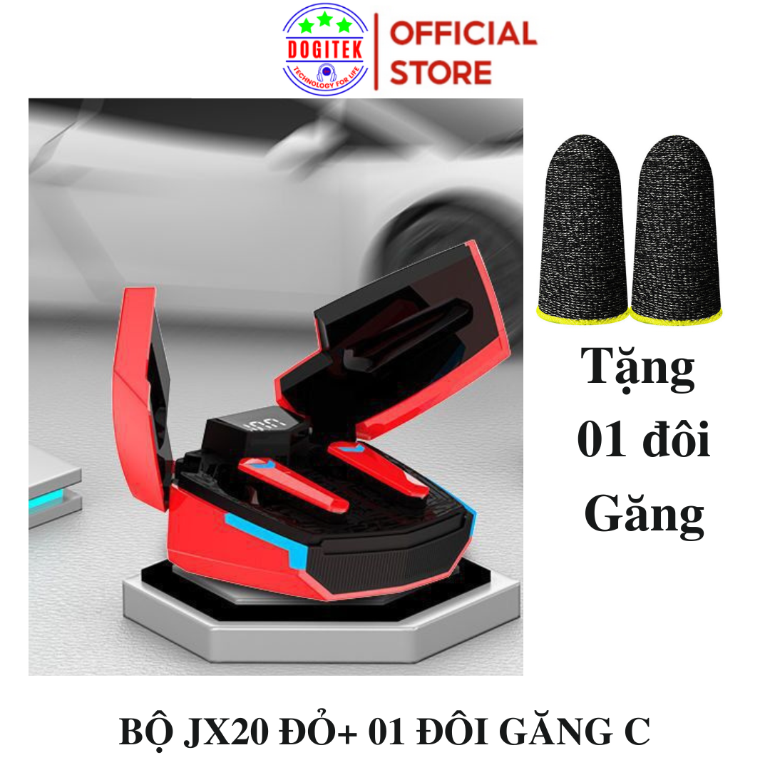 Tai nghe không dây bluetooth Gaming JX20 ENC thiết kế thể thao và gaming cao cấp ( Bản quốc tế, tặng găng gaming