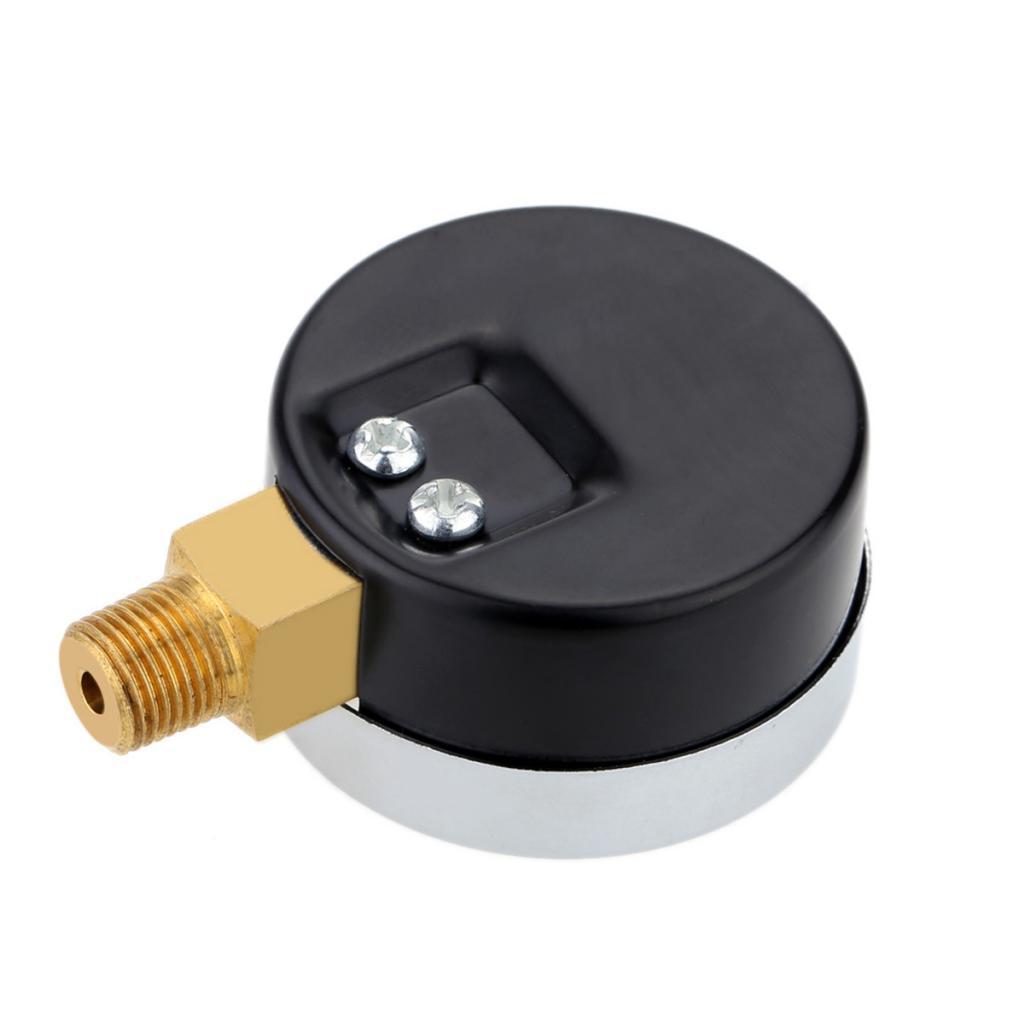 0-30psi 0-2bar Mini Dial Air Compressor Meter Hydraulic Pressure Gauge New