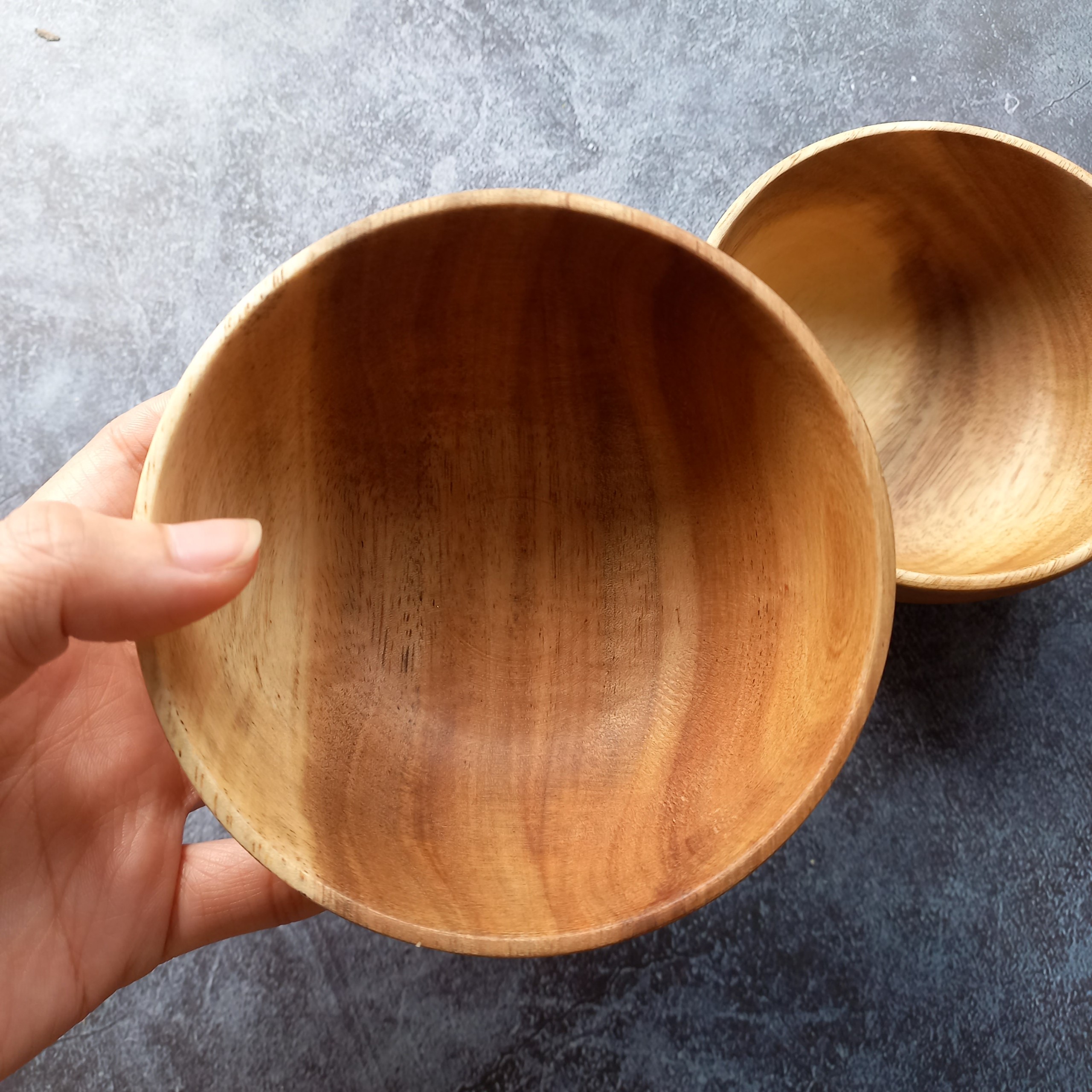 Bát Ăn Cơm Gỗ Keo 11x5cm, Bát Nhẹ, Bền, Không Lo Rơi Vỡ
