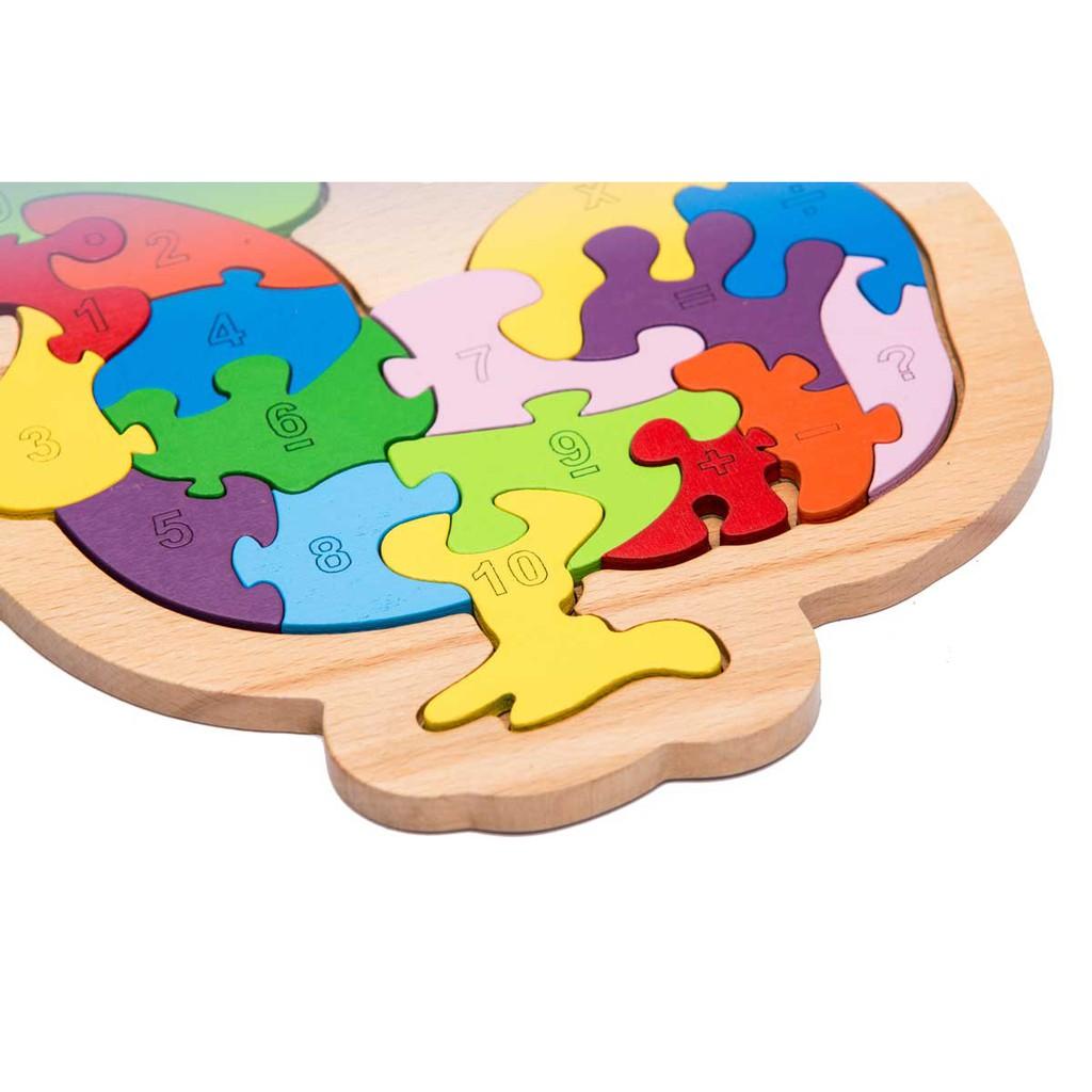 Tranh ghép hình gà trống puzzle animal gỗ tự nhiên