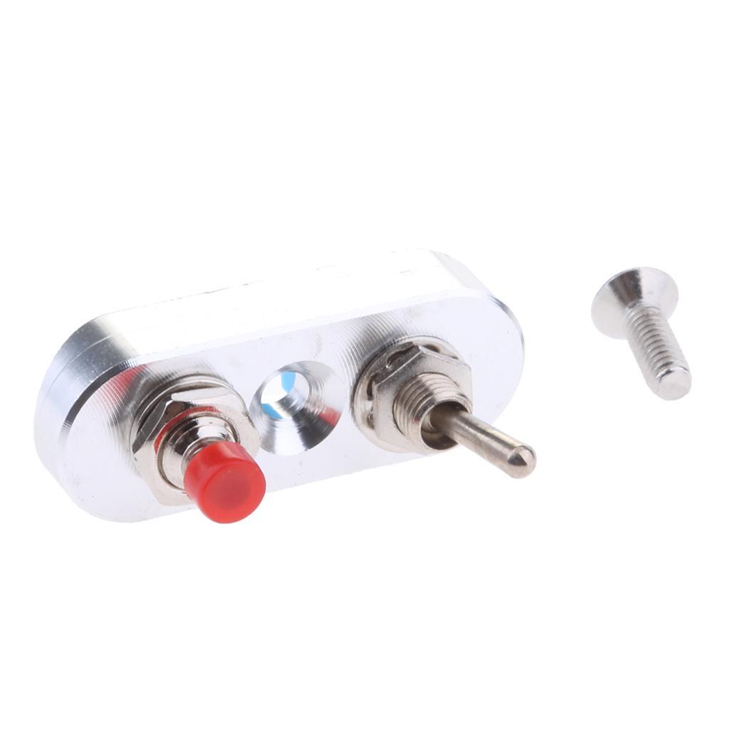 2pcs Mini Aluminum Motorcycle Handlebar Stop Start Dual Switch Button 12V