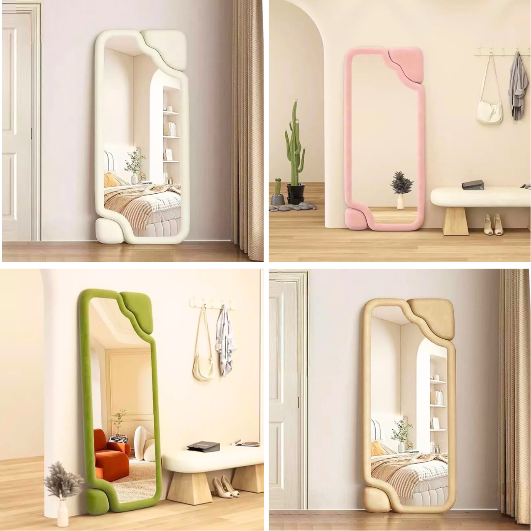 Gương Bọc Nỉ Toàn Thân Hình Chữ Nhật Kín Góc Việt Tuyến, Decor phòng khách, phòng ngủ, giá tận xưởng
