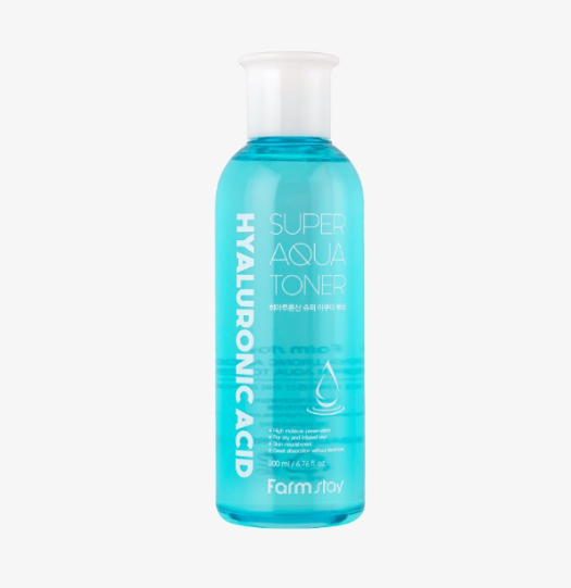 Nước hoa hồng hyaluronic acid _ Farmstay hyaluronic acid super aqua toner 200ml