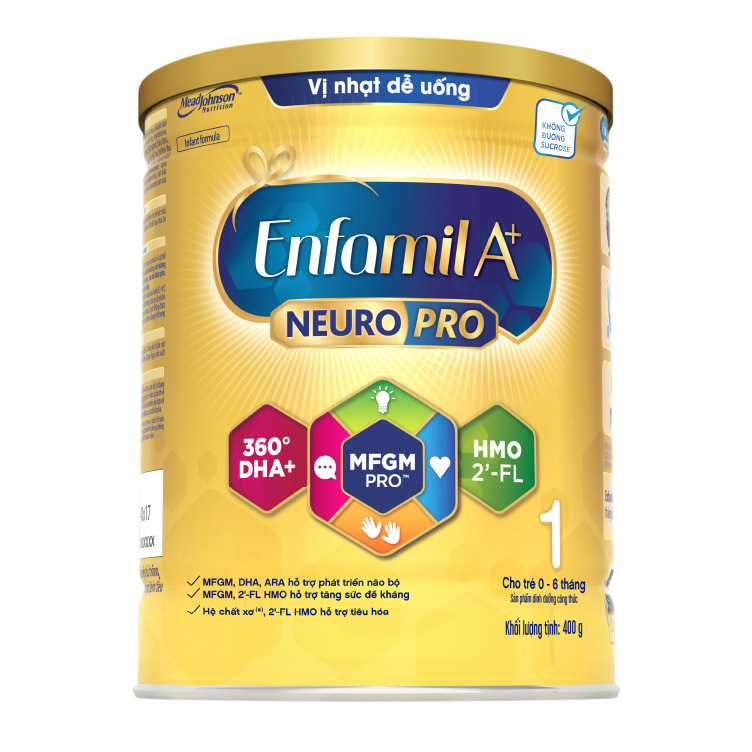 Sữa bột Enfamil A+ NeuroPro 1 với 2’-FL HMO cho trẻ từ 0 – 6 tháng tuổi– 400g