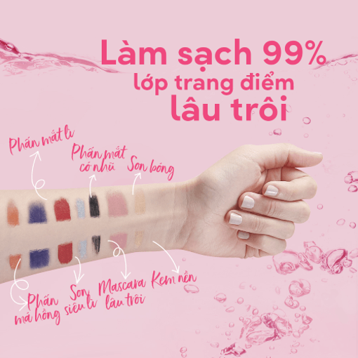 Nước tẩy trang Vitamin và hoa hồng POND'S Vitamin và hoa hồng sáng da Sạch 99% lớp trang điểm sáng da sạch sâu