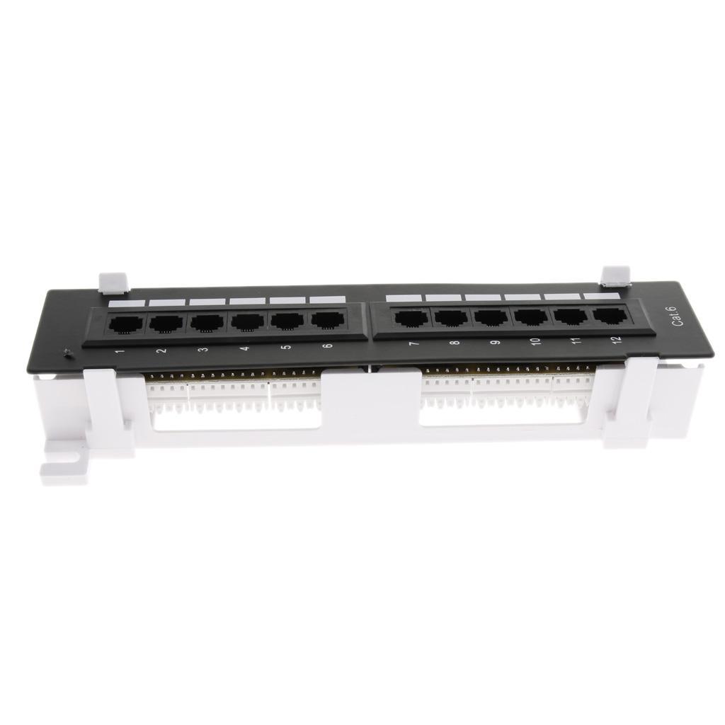 12-port /6 UTP LAN Wall Mount Patch Panel Surface Wall Mount Bracket