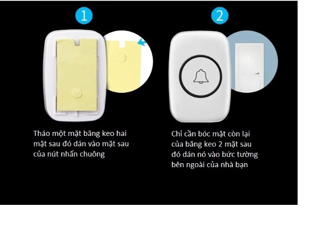 Chuông đôi thông minh màu sắc trang nhã, kiểu dáng sang trọng không dùng pin cao cấp M10