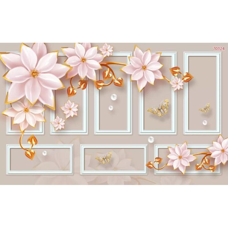 Tranh phào chỉ cổ điển 3d tranh dán tường in Vải Lụa