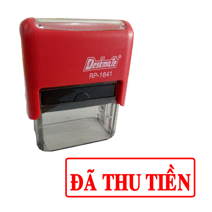 Con dấu liền mực Đã Thu Tiền (Mực đỏ)