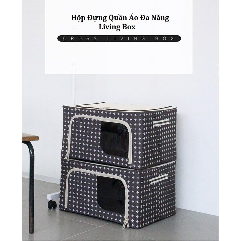 TÚI ĐỰNG QUẦN ÁO KHUNG THÉP ÁO 66L- LIVING BOX