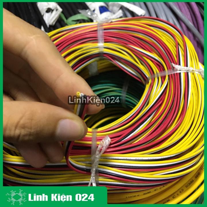 Dây Điện Dẹt 4 Màu Khác Nhau Cho Đèn LED RGB 4 pin 22AWG