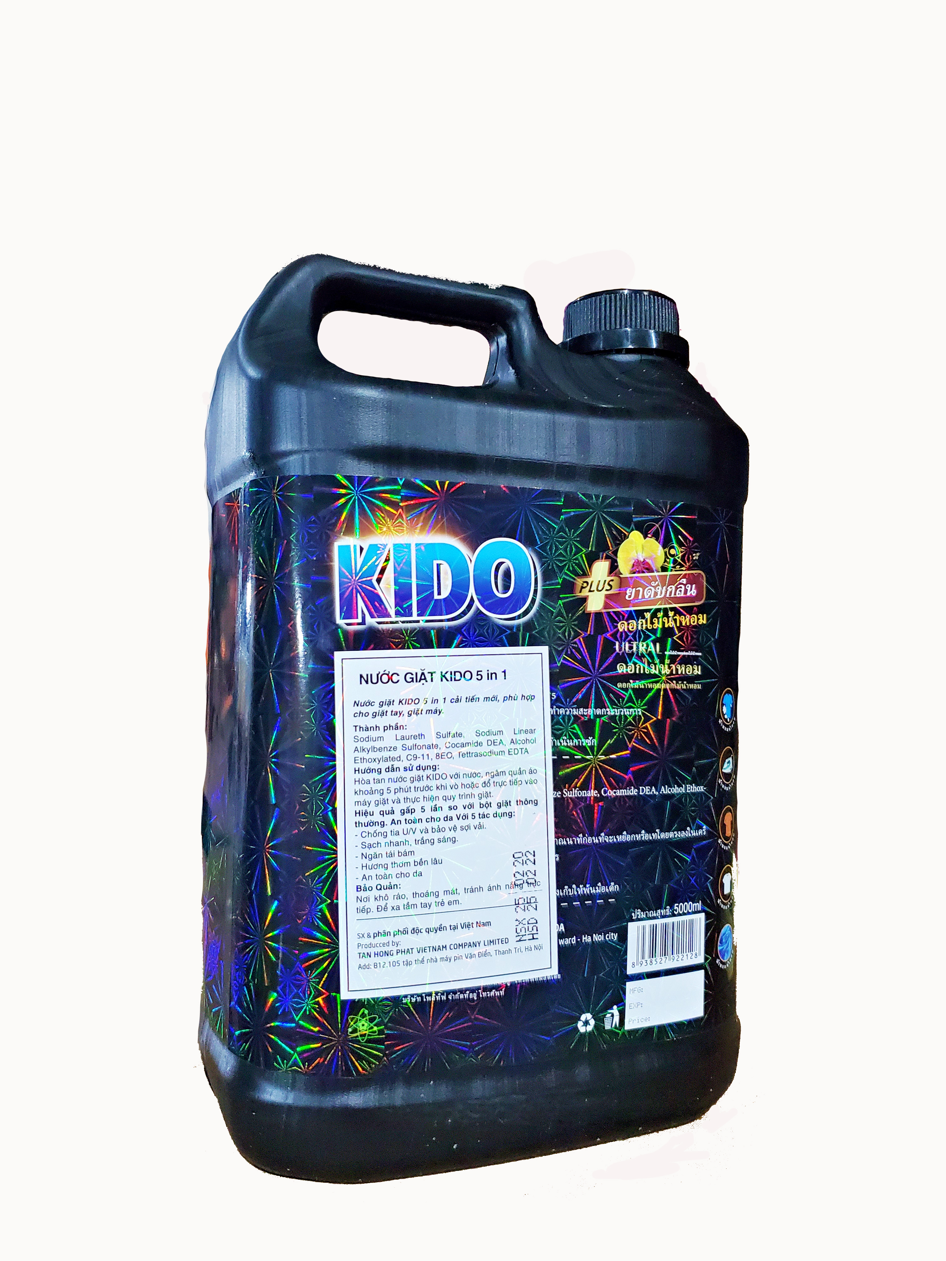Nước Giặt Xả Công nghệ Thái Lan KiDo Đen Hương Thơm Nhẹ Nhàng