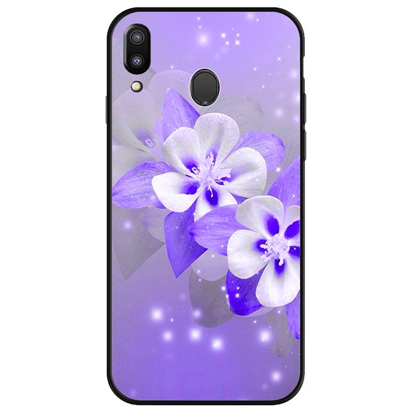 Ốp lưng cho Samsung Galaxy M20 mẫu nền hoa tím 1 - Hàng chính hãng