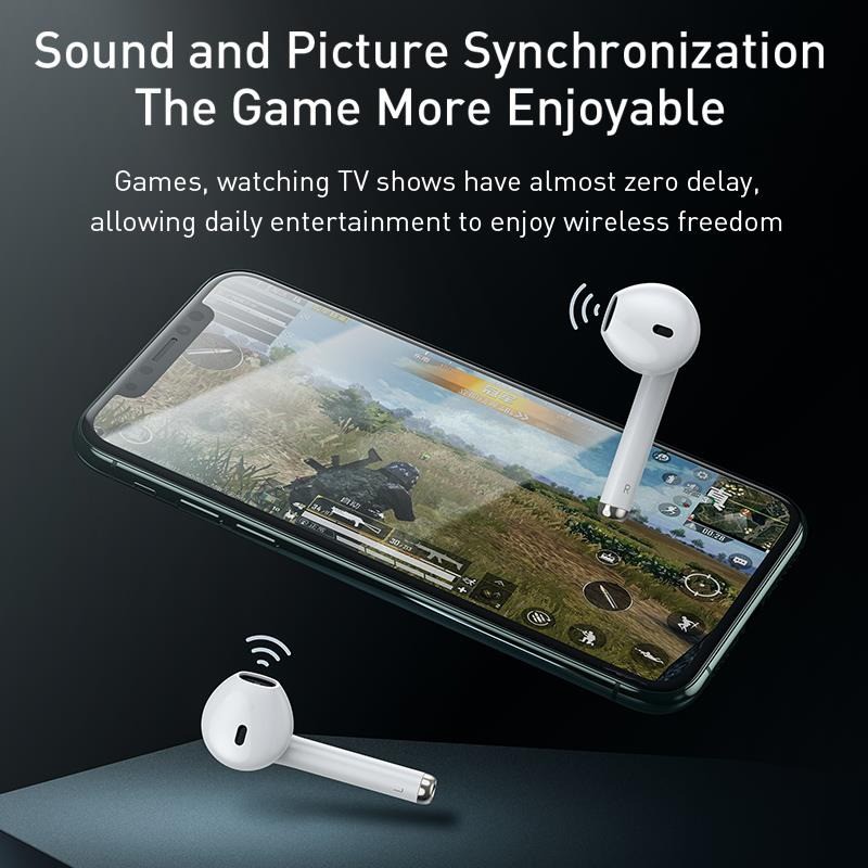 Tai Nghe Nhét Tai Baseus Không Dây Bluetooth 5.0 TWS Encok W04 / W04 Pro Âm Thanh Hifi - Hàng Chính Hãng