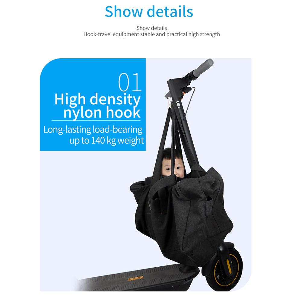 Tay cầm móc phía trước Xe tay ga di động ngoài trời Xe tay ga điện Ván trượt nylon cho Ninebot MAX G30 Kick Scooter Màu sắc: Đen