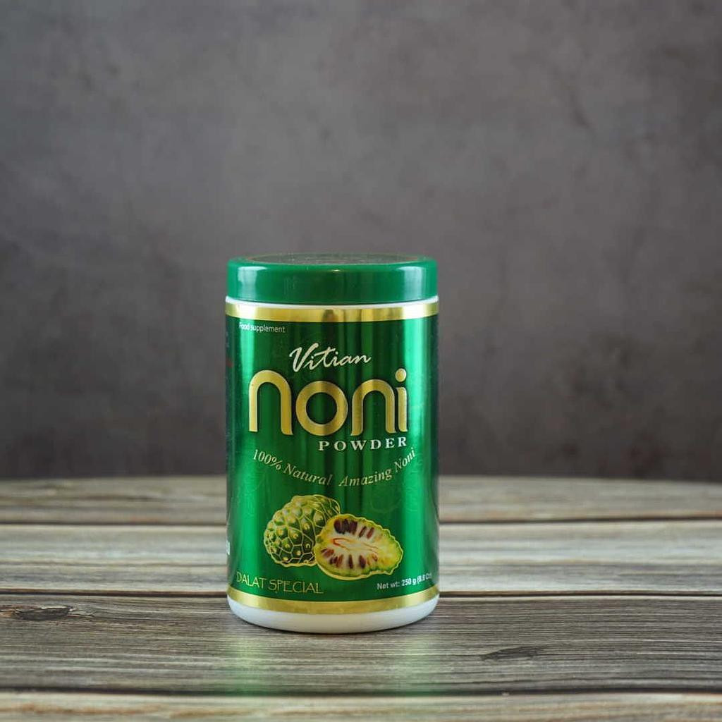 Bột Trái Nhàu Nguyên chất 100% - Hộp thiếc 250 gram.