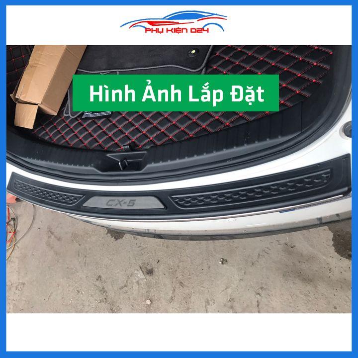 Ốp chống trầy cốp ngoài nhựa đen CX5, CX-5 2018-2019-2020-2021-2022 hàng loại 1 dán cốp sau chống xước trang trí xe