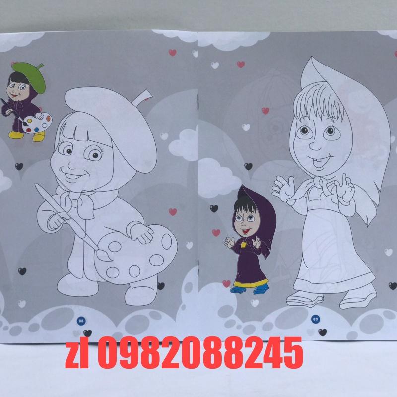 Tập/vở bé tô màu cô bé MASHA và chú Gấu xiếc